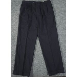 Lauren Ralph Lauren Mens 38x33 Navy Blue Wool Total Comfort Wool Dress Pants